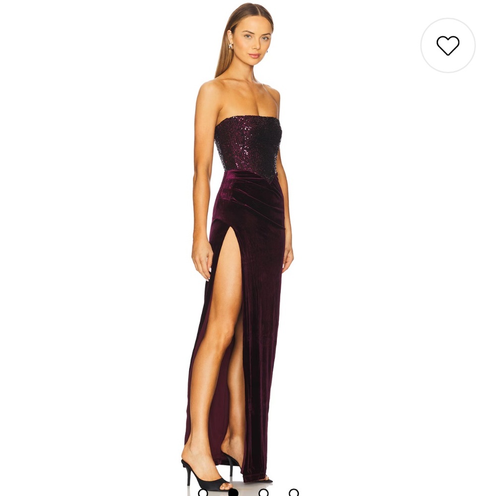 Nookie Purple Strapless Gown - Picture 2 of 5